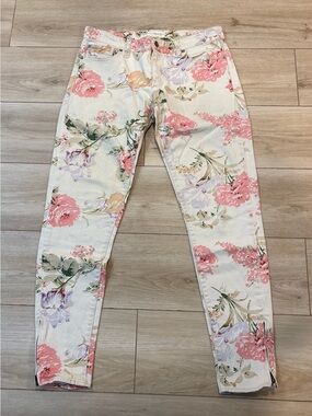 Ralph Lauren Denim & Supply Floral Ankle Zip Skinny Jeans Size 29